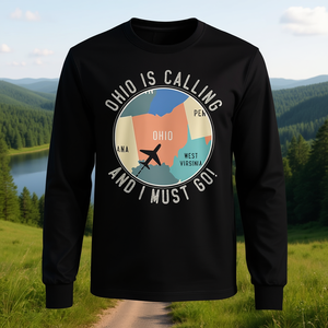 Ohio me llama y debo ir, camiseta de manga larga con mapa de Ohio - Product Image 3