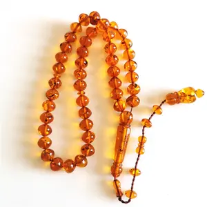 شخصية 10*9 مللي متر 45 الخرز العنبر اللون الراتنج الوردية الإسلامية tesbih masbaha سيبها مسلم tasbih سبحة صلاة هدايا