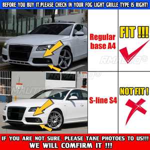 ตะแกรงครอบไฟตัดหมอกหน้ารถยนต์ รุ่น A4 B8 สำหรับ Audi A4 B8 STANDARD Bumper ปี 2009 2010 2011 - Product Image 2