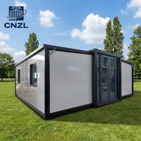 Maison conteneur extensible en acier, unité de logement pliable pour stockage temporaire et utilisation en extérieur