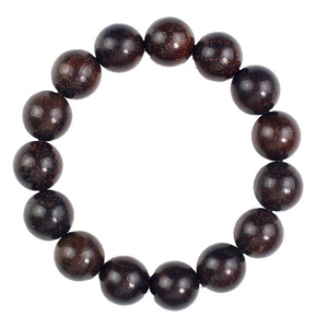 Chinese Style Grey Wood <b>Bracelet</b> 15mm Round <b>Beads</b> Unisex Gift Fashion Beaded <b>Bracelet</b> - Product Image 5