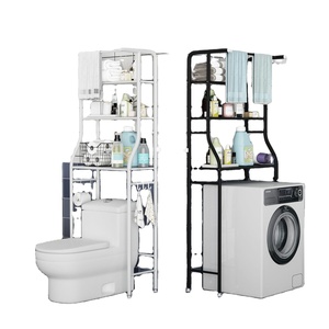 2024 Nueva Clase 3 capas de pie Baño Ahorro de espacio Inodoro Lavadora Estante de almacenamiento - Product Image 3