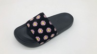 Sandales d'été pour femmes, pantoufles glissantes, toutes saisons, imprimé marguerites