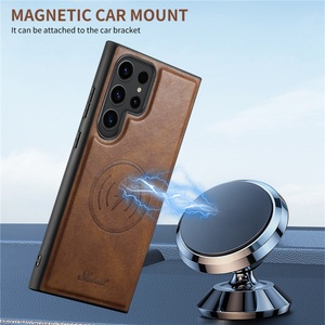 เคสโทรศัพท์แบบกระเป๋าหนัง PU พร้อมช่องใส่บัตรแบบแม่เหล็กถอดได้ รุ่น Retro 2 in 1 สำหรับ Samsung S25 S24 S23 S22 Plus ultra - Product Image 2