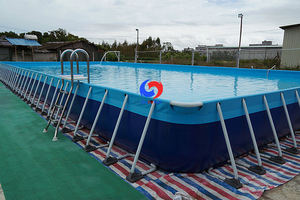 Marco <span class=keywords><strong>de</strong></span> metal rectangular para exteriores, pared <span class=keywords><strong>de</strong></span> acero, <span class=keywords><strong>piscinas</strong></span> sobre el suelo, 25m x 12m x 1,5 m - Product Image 6