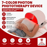 Panneau de luminothérapie LED portable 7 couleurs, dispositif de photothérapie flexible, soin du visage et du corps en silicone, lumière rouge, OEM