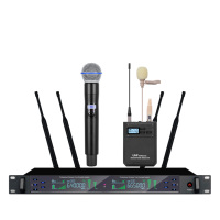 Microphone de bureau sans fil à condensateur professionnel GMK pour les performances en direct avec véritable diversité et analyse spectrale