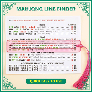 Lecteur de lignes de Mahjong portable en acrylique lumineux pour débutants, lot de 4 lecteurs de règles épaissis pour les parties de stratégie - Product Image 2