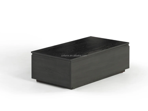 Tavolino <span class=keywords><strong>da</strong></span> Caffè Trasformabile Moderno di Lusso in Legno Naturale Nero Regolabile, Resistente, di Tendenza negli USA per Soggiorno - Product Image 2