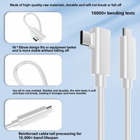 Cable de Carga Rápida y Transmisión VR Link TPE de 5m con Conector en Ángulo Recto para Accesorios de Computadora VR, AR y MR