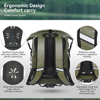 Sac à dos étanche YOUK Roll-Top, durable, grande capacité, ergonomique, pour la randonnée, la chasse, la pêche, la navigation de plaisance, les activités de plein air