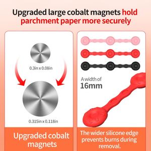 High-Temp Resistant Air Fryer Accessories Magnets <b>Silicone</b> Buckle Parchment Paper Liners-Baking Dishes & Pans - Product Image 4