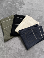 Jean large pour homme en denim selvedge Redline, coupe vintage délavée, style ample Y2K streetwear, vente en gros personnalisée