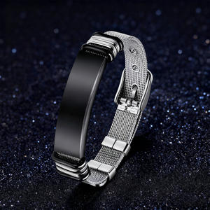 Yüksek Kaliteli Moda Paslanmaz Çelik Erkek Bilekliği Özel İsim Fotoğraf Kişiselleştirilmiş Bileklik Bilezik - Product Image 5