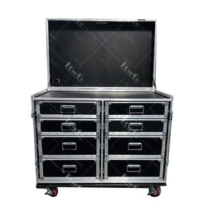 Boîte de travail standard double large à 8 tiroirs avec table frontale - Product Image 1