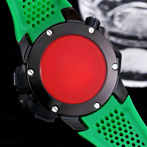 Reloj de Pulsera de Lujo para Hombre 2025, Negro Oscuro de Alta Calidad, Bisel con Diamantes, Cronógrafo Esqueleto, Correa de Goma - Product Image 5