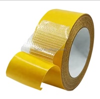 Ruban adhésif en maille acrylique double face de qualité industrielle, imperméable, jaune/blanc, pour scellage de cartons, murs, bureaux et sols
