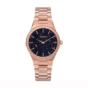 Reloj minimalista con logotipo personalizado para mujer, pulsera de acero inoxidable con correas, gran oferta