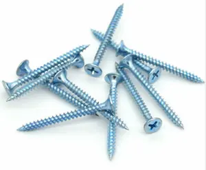 4.2 X 100mm Box 100 Blue White Zinc Plated Fine Thread Drywall Screw With Phillips Bugle Head