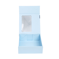 Boîte pliable magnétique personnalisée avec logo recyclable, en carton rigide avec fenêtre en PVC pour l'emballage de cosmétiques, de parfums, boîte cadeau