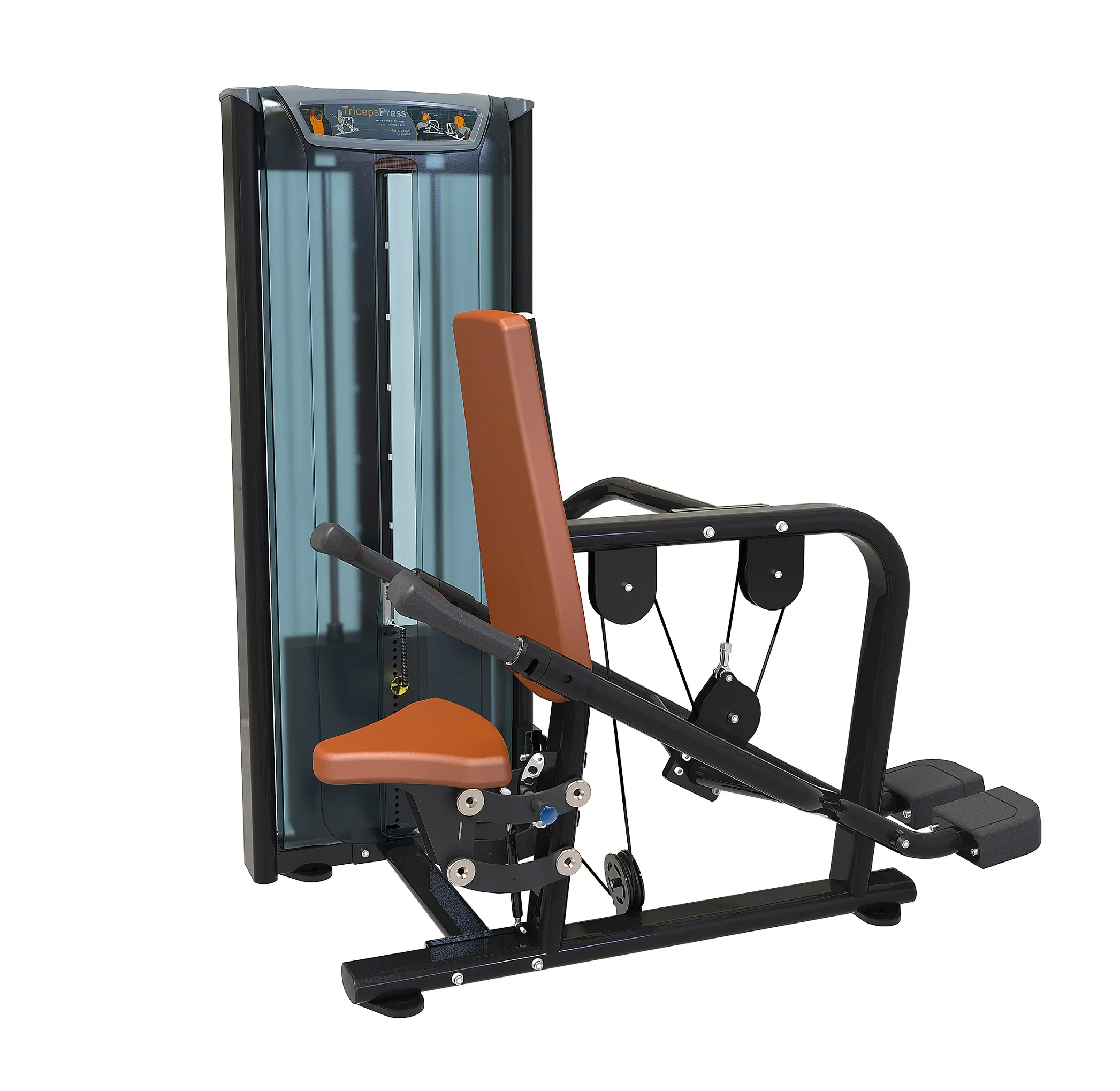 commercial use gym fitness equipment matrix versa triceps press with 80kg weight stack with translucency panel Lanbo brand