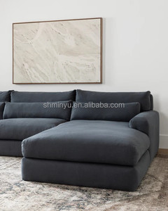 Luxury Modular Set New Design Indoor Living Room Furniture Velvet Fabric <b>Wooden</b> <b>Frame</b> Modern Chaise Sectional - Product Image 3