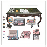 Benutzerdefinierte Retro-Metall-Kamera-Bandspulen-Brosche, lustige Cartoon-Telefon-Grammophon-Soft-Emaille-Anstecknadeln, Großhandel Cartoon-Pins