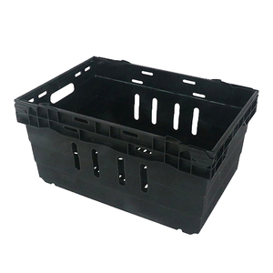 Canasta de Compras de Plástico para Supermercado, Apilable y Encajable, Cajas de Malla de Plástico para Frutas y Verduras - Product Image 5