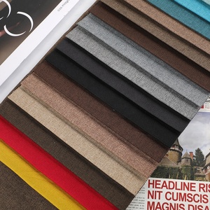 100% Poliéster Linho-Look Home Woven Sofá Tecido Respirável Árabe Móveis Têxtil com Fio Tingido Liso - Product Image 6