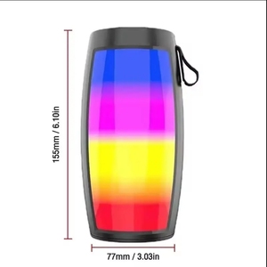 High-Power Wireless Portable Speaker with RGB <b>LED</b> Lighting New FM Radio Car Subwoofer with Reverberation Outdoor Compatible - Product Image 3