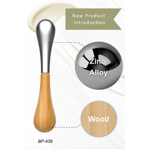 Masseur oculaire rafraîchissant en gros, outil Gua Sha en alliage de zinc et bois, option de logo personnalisé - Modèle BP-439, fabricant direct pour le visage et les yeux - Product Image 5
