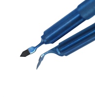 Couteau à kératome double lancette pour coude ophtalmique avec lame en saphir pour chirurgie oculaire