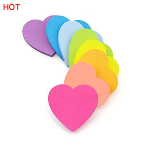 Vente en gros de <span class=keywords><strong>notes</strong></span> en forme de coeur <span class=keywords><strong>Notes</strong></span> autocollantes adhésives fortes personnalisées pour le bureau, l'école et la maison - Product Image 1