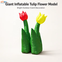 Modèles géants de fleurs de tulipes gonflables pour la décoration de scène de mariage et de fête