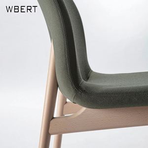 Silla de comedor WBERT, silla sencilla moderna nórdica para el hogar, silla de escritorio de oficina con respaldo de madera maciza, taburete de restaurante de té y postres para Hotel - Product Image 5