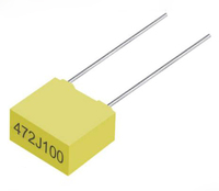 Condensateur correcteur 1NF 102J 100V à revêtement plastique, nouveau condensateur de Film plastique de sécurité en polypropylène, coque jaune