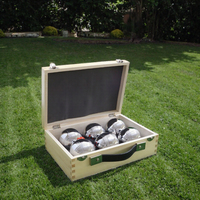 Ensemble de boules de pétanque avec 6 boules dans une boîte en bois, acier Q195, pour toutes les saisons, sports de plein air et jeux de cour