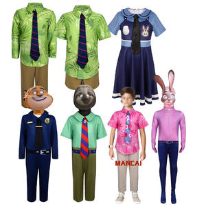 Judy Rabbit Nick Fox Sloth películas Cosplay disfraces niño conejito policía uniforme traje Halloween fiesta ropa <span class=keywords><strong>pareja</strong></span> familia <span class=keywords><strong>disfraz</strong></span> - Product Image 1