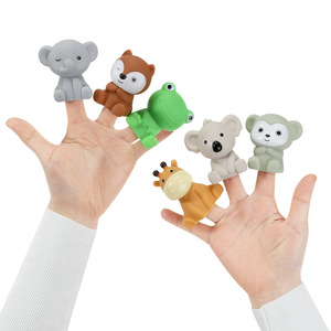 Ensemble de marionnettes à doigts pour enfants, jouets de bain pour bébés, jouets en caoutchouc souple à presser, jouets éducatifs pour l'apprentissage précoce, poupées de dessin animé - Product Image 3