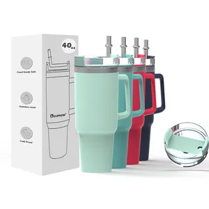 2024 Hot Sale Customized Sublimation 40oz Tumbler Vacuum Cup Travel Mug Insulated 40 Oz Tumbler With Handle