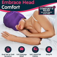 Femmes Hommes Maux de tête Soulagement de la migraine Casquette Thérapie Froid Chaud Compresser Gel Pads Ice Head Wrap Hat Gel Ice Headache Migraine Relief Cap