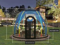 Carpas Prefabricadas para Exteriores, Diseño Chino, Impermeables, Tipo Domo Glamping para Hoteles, Villas y Parques