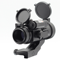 Tactical Aluminum Optical Sight Reflex Scope with Red Dot Sight and Red Laser Model M11 for 20mm Base Outdoor Hunting