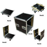 Estuche de Transporte para Amplificador de Aluminio de 22U, Simple, Portátil, con 2 Tapas de Mesa, Resistente al Agua, a los Golpes y al Polvo