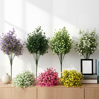 Flores Artificiales de Eucalipto de Alta Calidad, Simulación de Plantas de Arbustos de Plástico en Múltiples Colores, Decoración para el Hogar y Hoteles para Fiestas