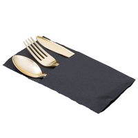 Serviettes de table en papier Airlaid 1 pli, couleur unie, format pochette, avec logo personnalisé, en pâte de bois vierge, écologiques, pour restaurants