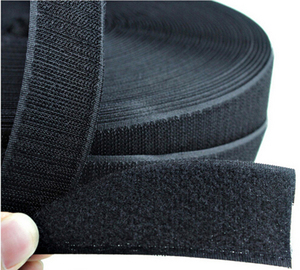 25m reutilizable doble lado gancho y bucle auto-adhesivo cinta mágica negro - Product Image 2