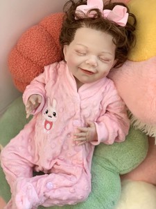 Tiny Kits Lovely Likelife, Muñecas Reborn de Silicona de Cuerpo Completo Dormido, Bonnie <span class=keywords><strong>Anuk</strong></span> Race Jamaican Africa Closes Kits - Product Image 5