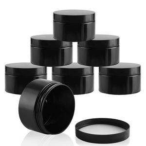 Frascos de plástico negro redondos personalizados, contenedor de PET para alimentos, latas de proteína en polvo, frascos de almacenamiento de botellas de plástico PET de viaje - Product Image 1