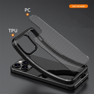 Gran oferta funda de teléfono de <span class=keywords><strong>fibra</strong></span> de carbono funda de teléfono barata para 15promax 14promax 13 12 11 x XS XR xsmax 7 8Plus - Product Image 4